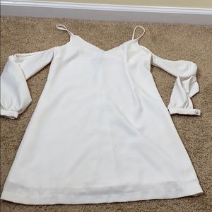 White Mini Off the Shoulder Dress